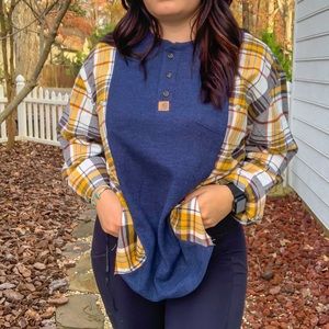 Carhartt rework - the golden blueberry flannel rework